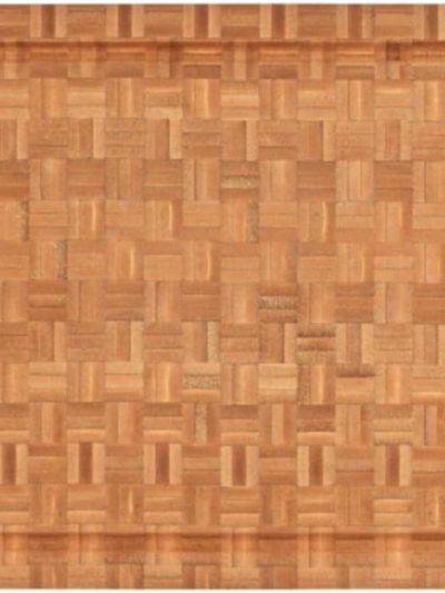 17" Reversible End Grain Bamboo Cutting Board Embedded Handles