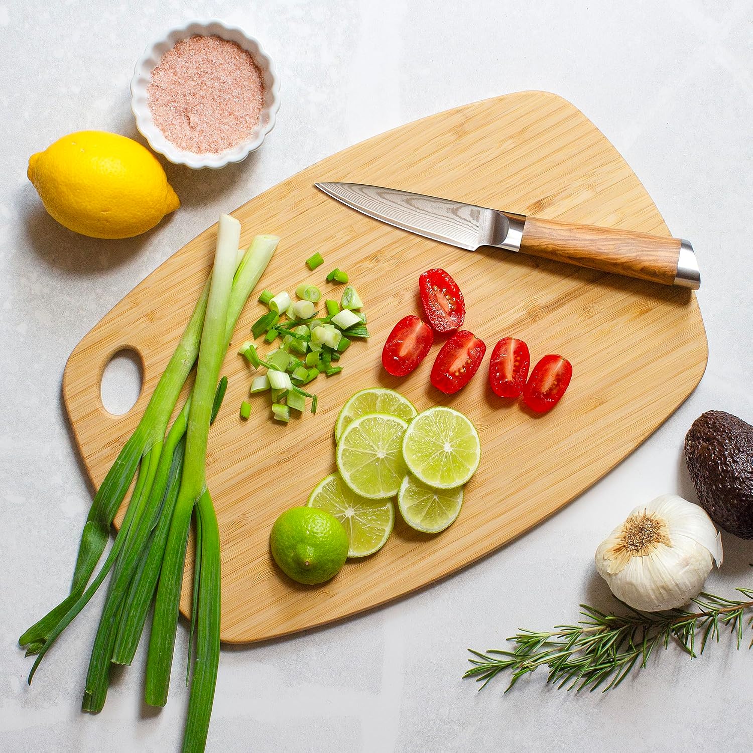 Dishwasher Safe Cutting Board, 13.5" x 9" Reversible Bamboo Chopping Board | Lightweight Kitchen Prep Board for Vegetables, Meats, Cheese and More - Image 2