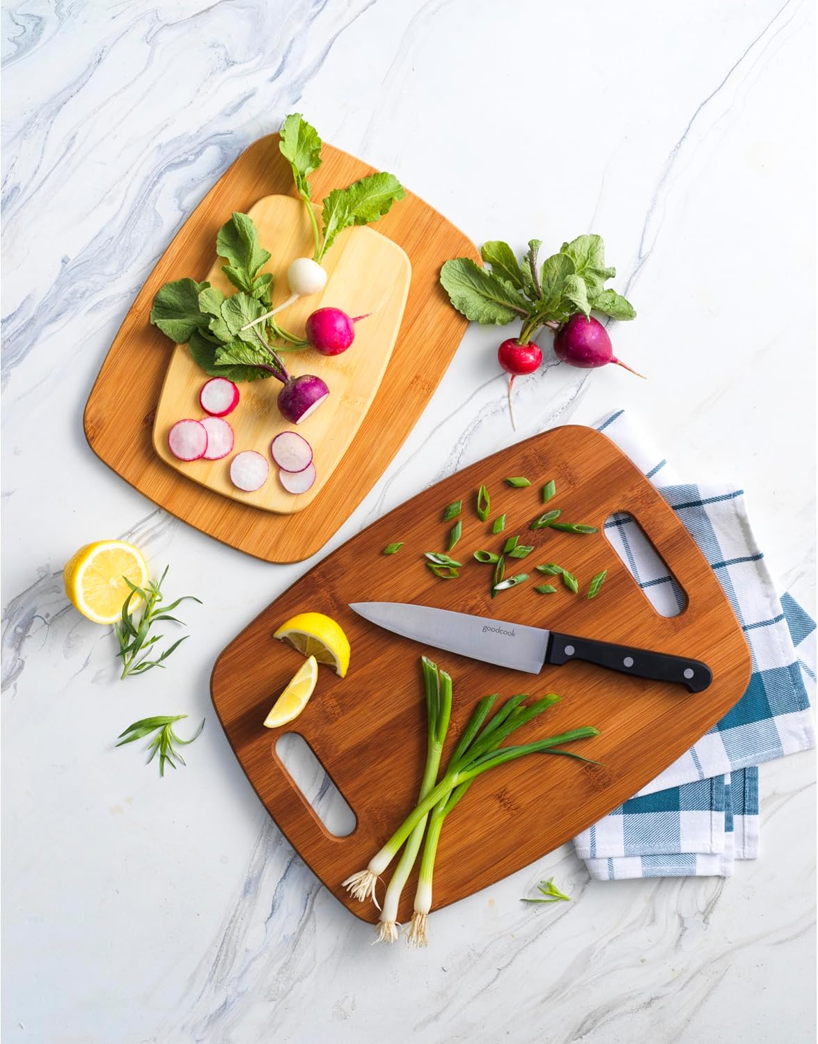 Bamboo Cutting Board 3-Pack, Eco-Friendly Knife-Friendly Boards, 6x9-Inch, 9x12-Inch, 11x15-Inch, Durable and Moisture Resistant, Perfect for Food Prep and Serving - Image 2