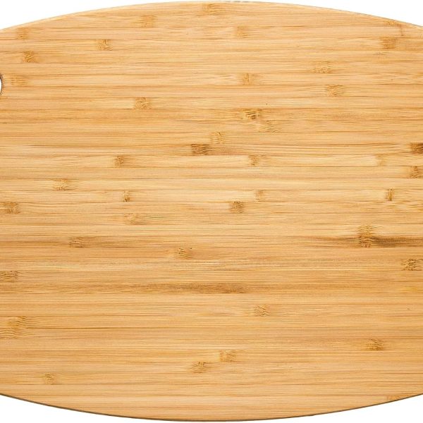 Dishwasher Safe Cutting Board, 13.5" x 9" Reversible Bamboo Chopping Board | Lightweight Kitchen Prep Board for Vegetables, Meats, Cheese and More